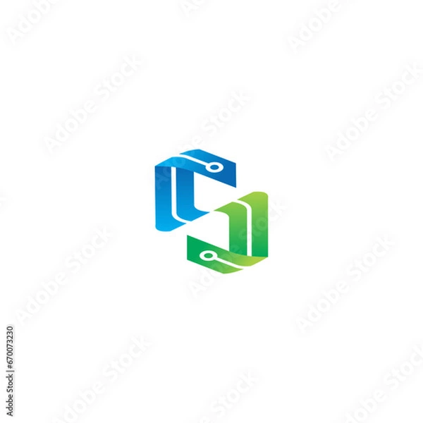 Obraz letter s abstract vector logo