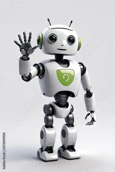 Fototapeta Robot android looking at camera