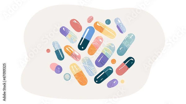 Fototapeta カプセル、イラスト素材