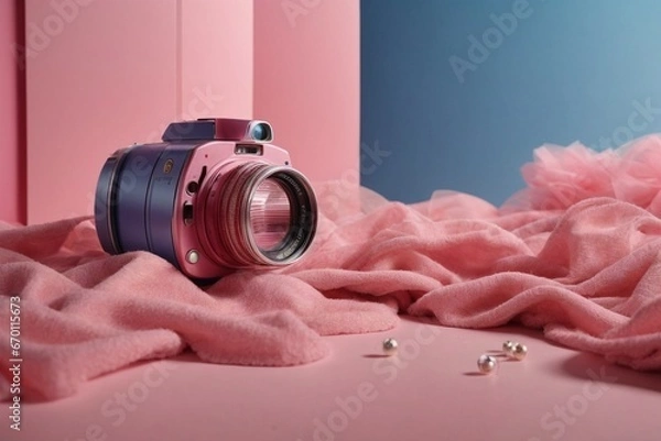 Obraz pink and blue aesthetic background 