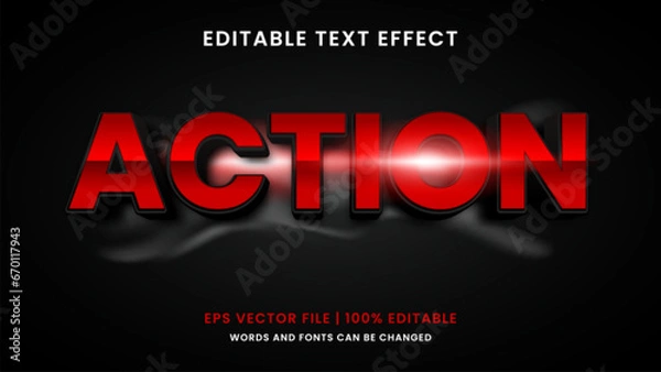 Fototapeta Cinema action editable text effect