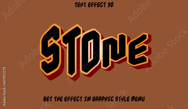 Obraz Stone Text Effect in 3d - Get the effect graphic in style menu