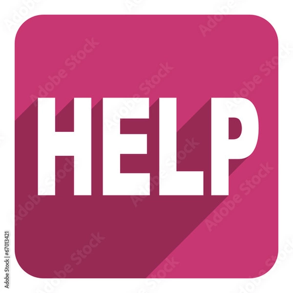 Fototapeta help flat icon