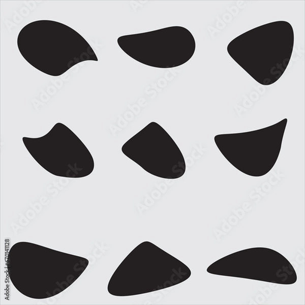 Fototapeta 9 Modern Liquid Irregular Blob Shape Stock Vector, Stock Photos  Vectors Shapes Images, Pictures, Photos - Shapes Photographs ,Set Of Random Shapes Organic Abstract Black Blobs Blob Mask Shapes