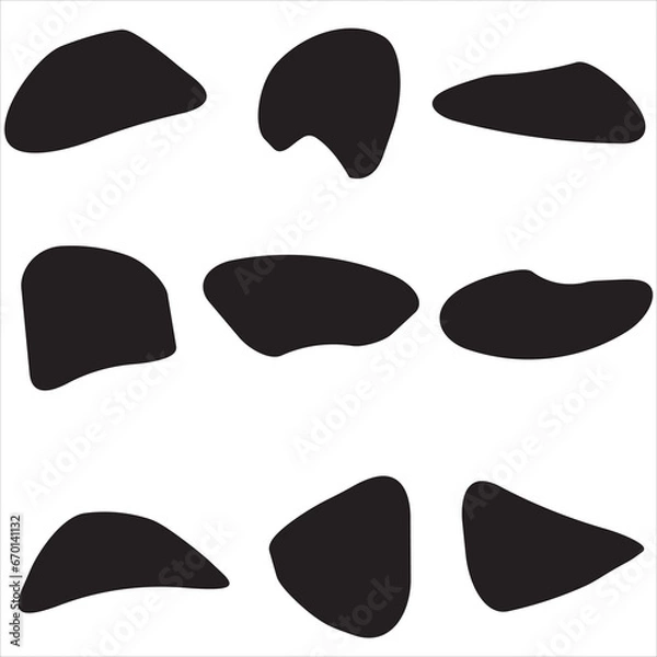 Fototapeta 9 Modern Liquid Irregular Blob Shape Stock Vector, Stock Photos  Vectors Shapes Images, Pictures, Photos - Shapes Photographs ,Set Of Random Shapes Organic Abstract Black Blobs Blob Mask Shapes