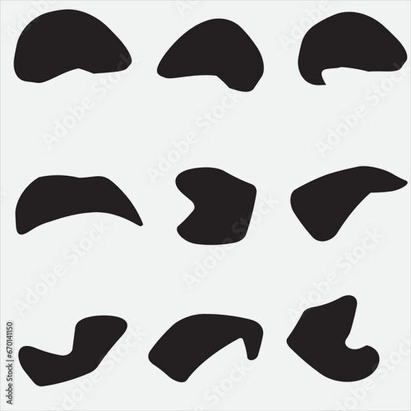 Fototapeta 9 Modern Liquid Irregular Blob Shape Stock Vector, Stock Photos  Vectors Shapes Images, Pictures, Photos - Shapes Photographs ,Set Of Random Shapes Organic Abstract Black Blobs Blob Mask Shapes