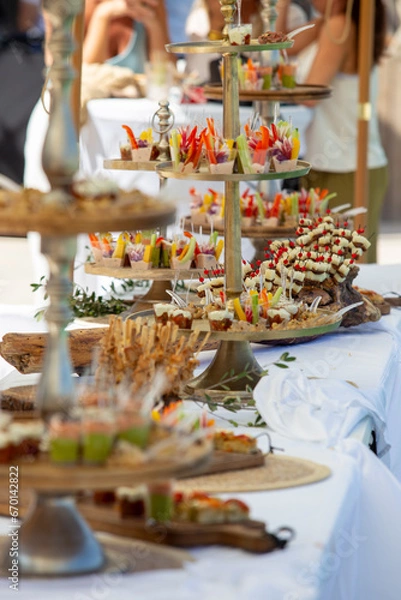 Fototapeta catering buffet table