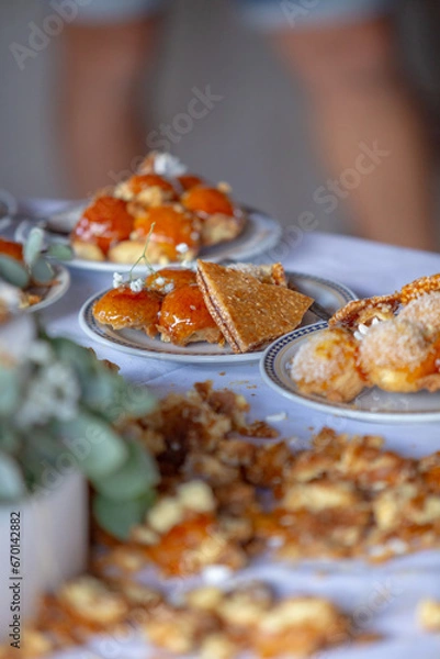 Fototapeta wedding cake on a table