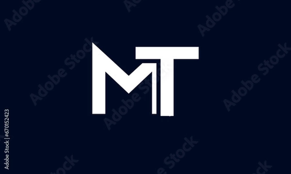 Obraz MT Logo Design Template Vector Graphic Branding
