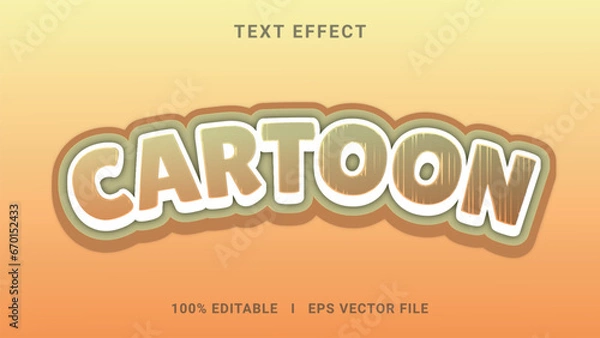 Fototapeta Modern editable cartoon text effect 3d text effect