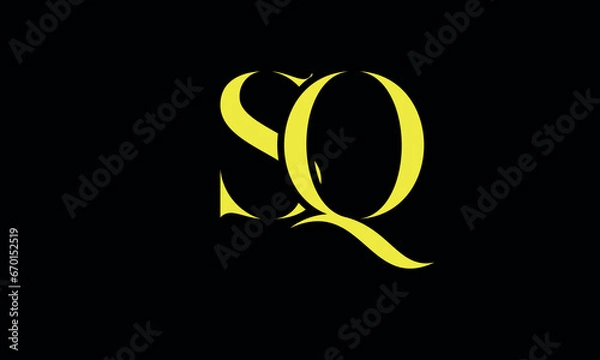 Obraz SQ logo design vector template