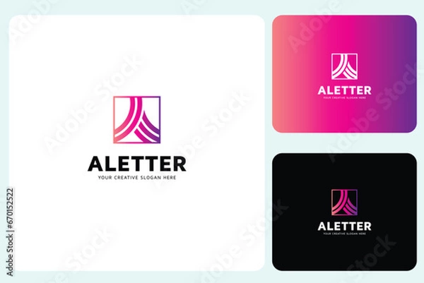 Obraz A Letter Logo Design Template