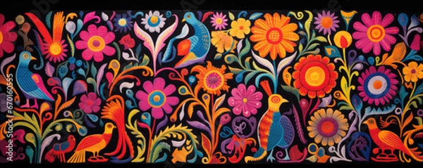 Obraz hispanic textile pattern.