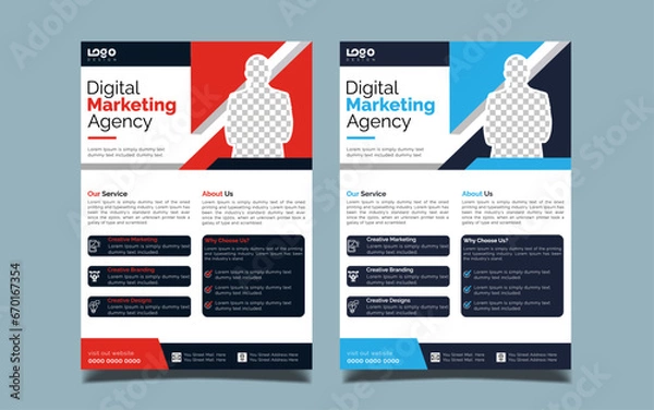 Obraz Corporate Book Cover Design Template in A4. Can be adapted to Brochures, Annual Reports, Magazines, Posters, Business Presentation, Portfolio, Flyer, Banner,