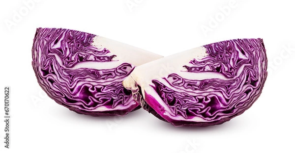 Fototapeta Two red cabbage slice