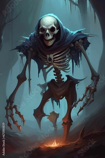 Obraz Halloween skeleton