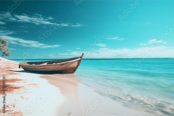 Fototapeta boat on the beach