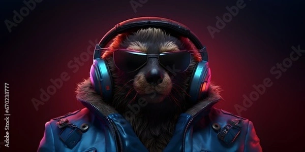 Fototapeta "BeaverTech: A Contemporary Tail of Innovation" | Background Design | Generative AI Artwork