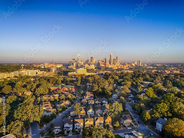 Obraz charlotte north carolina uptown city skyline citiscape