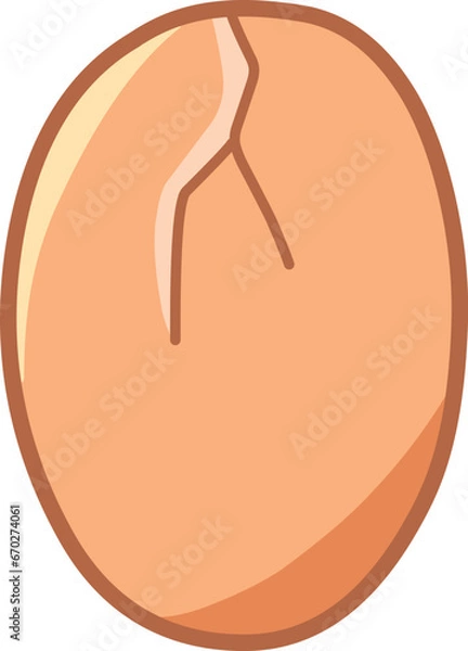 Obraz Cracked Egg Shell, Broken Egg Shell, Cracked Egg With Yolk Vector Illustration