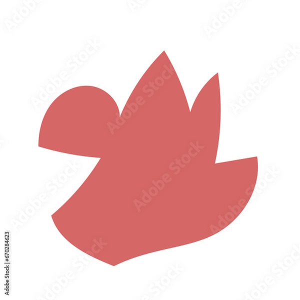 Fototapeta Muted red abstract shapes vector 