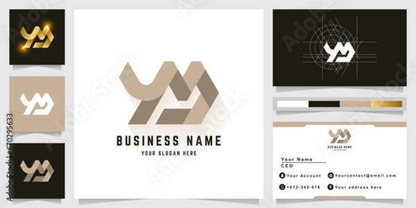 Fototapeta Letter YM or YMD monogram logo