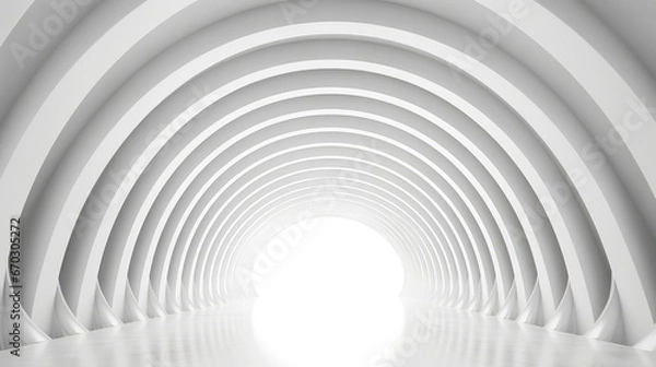 Fototapeta Abstract white architecture background, white geometric wallpaper