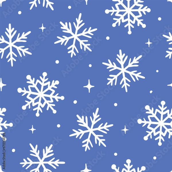 Obraz 
Snowflake Pattern Snowflake background Winter Seamless Pattern Winter Background Snowflake Seamless Pattern