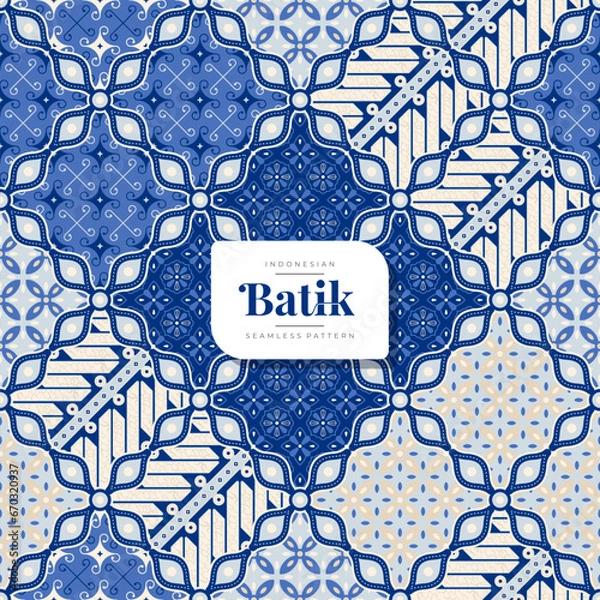 Fototapeta batik ornament seamless pattern 25