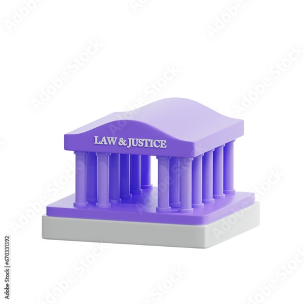 Obraz 3d rendering court office building illustration