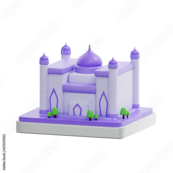 Obraz 3d rendering mosque building illustration