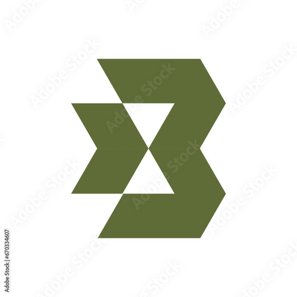 Fototapeta Monogram initial b letter mark logo design. Monogram design vector b logo. Monogram initial letter mark b logo. Design simple b monogram