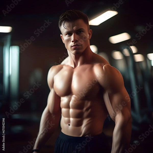 Obraz bodybuilder training