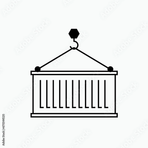 Fototapeta Container Icon. Shipping Symbol - Vector. 