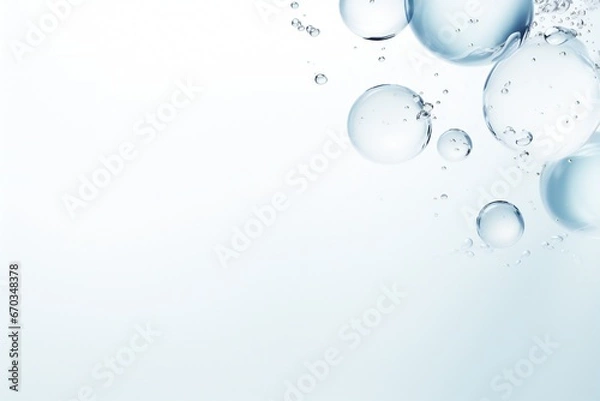 Fototapeta Fresh water background element minimalist style on white background Generative AI
