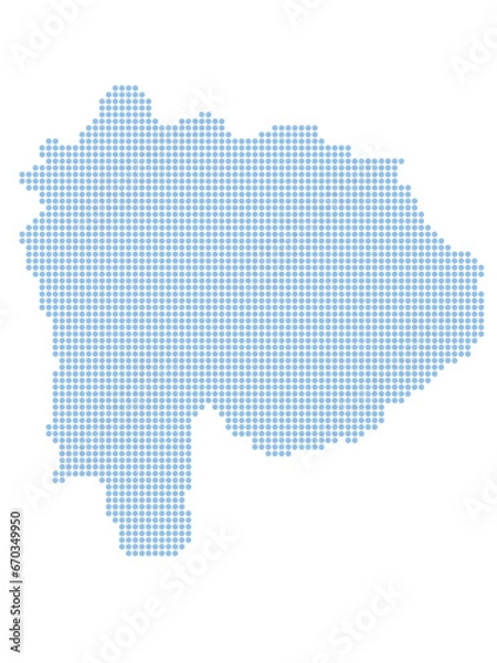 Obraz 山梨　地図　円　ドット　アイコン