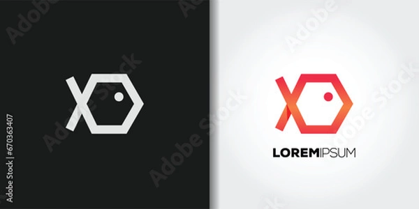 Fototapeta abstract fish logo