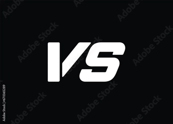 Obraz VS letter logo and monogram logo