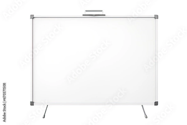 Obraz cartoon white board on isolated transparent background