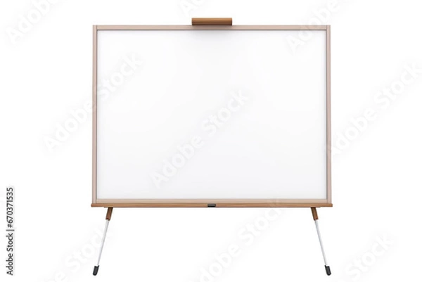Obraz cartoon white board on isolated transparent background