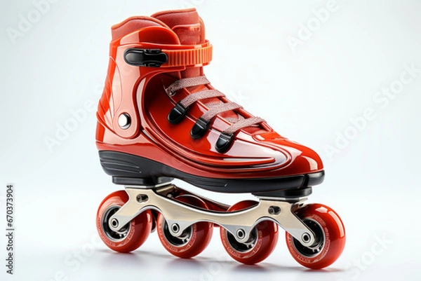 Fototapeta Roller skate icon in a clean and modern style, Generative AI 