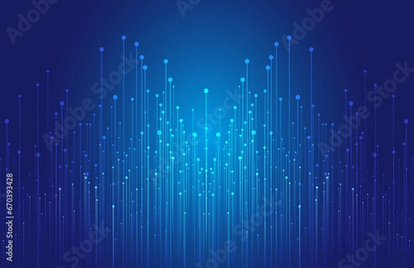 Obraz Rising point line Internet technology technology background