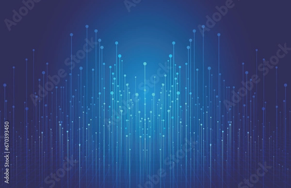 Obraz Rising point line Internet technology technology vector background