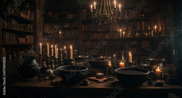 Obraz Enchanted Chamber - Where Magic Meets Knowledge
