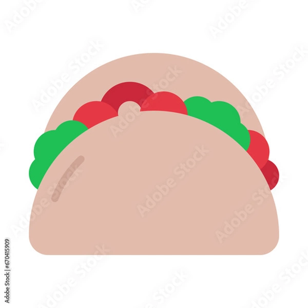 Obraz Tacos line icon