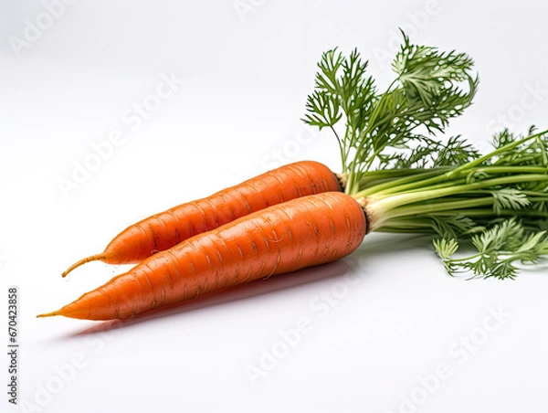 Obraz Carrots isolated on white background