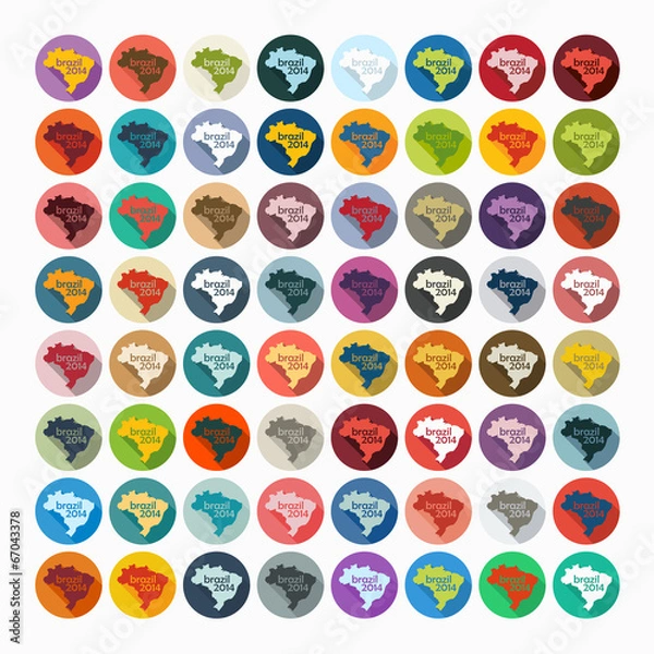 Fototapeta Flat design: brazil