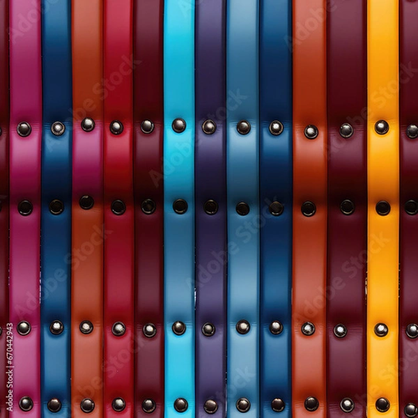 Fototapeta Seamless abstract rainbow leather texture background , ai design