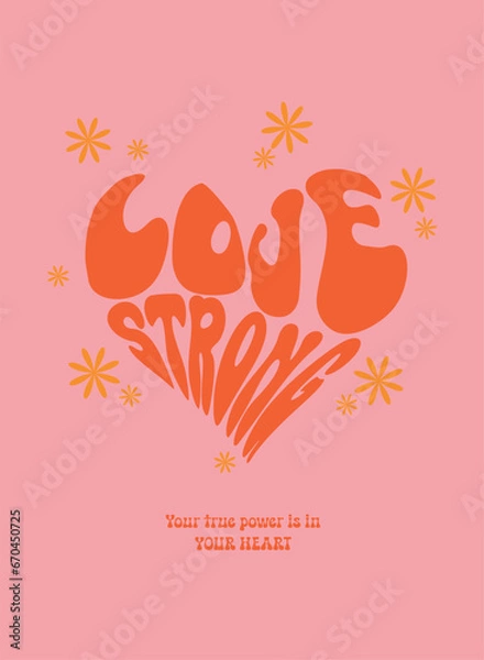 Fototapeta Valentine's day greeting card retro style vector
