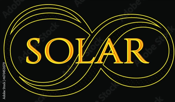 Obraz Solar Text Effect 3d -Get the effect graphic in style menu